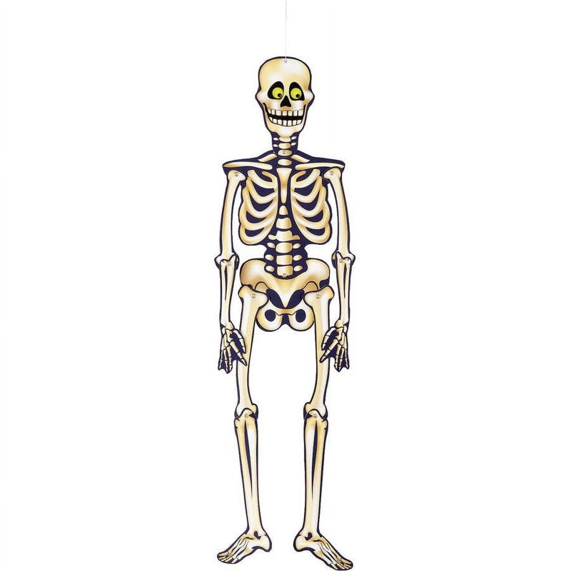 Jointed Skeleton Halloween Hanging Decoration - 35 Inches Spooky Skeleton