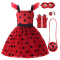 Girl Ladybug Costume Dress for Kids - Red & Black Polka Dots, 3T-4T Variation of THIS listing