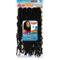 18-Inch Crochet New Locs Hair Extensions - 5-Pack Synthetic Braid
