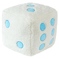 Blue & White Dice Throw Pillow - Decorative Cushion for Teen & Young Adult Rooms