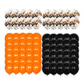 Halloween Confetti Balloons Set - Black, Orange, White 12 Inch Latex & Foil Decor