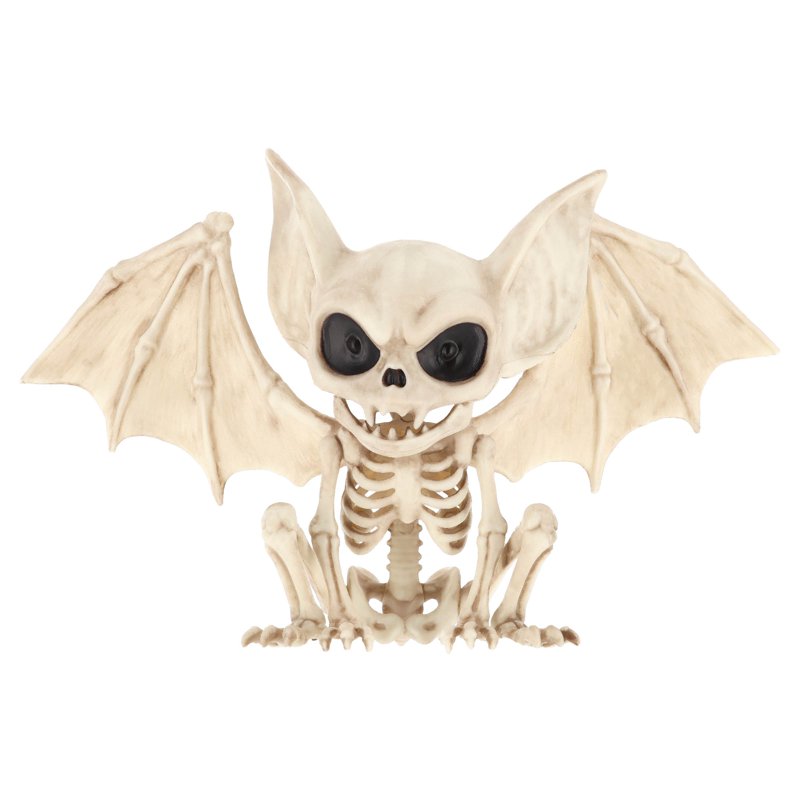 Faux Skeleton Vampire Bat Halloween Decoration - 4.6 Inch Spooky Decor