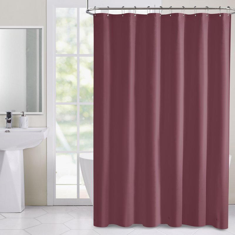 Heavy Duty PEVA Shower Liner - Burgundy, 72 x 72 Inches - Hotel Style