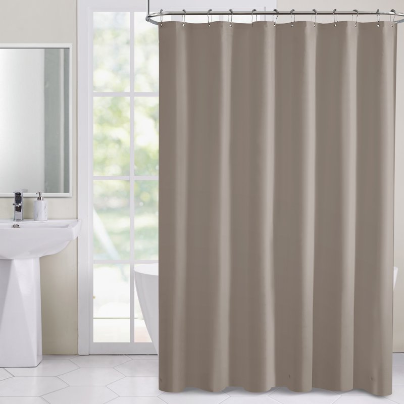Heavy Duty PEVA Shower Liner - Taupe, 72 x 72 Inches, Waterproof Bathroom Accessory