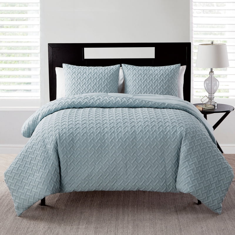 Twin/Twin XL VCNY Home Nina II Blue Geometric Comforter Set - Microfiber Bedding