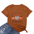 Halloween Pumpkin Graphic T-Shirt for Women - XL C-Brown