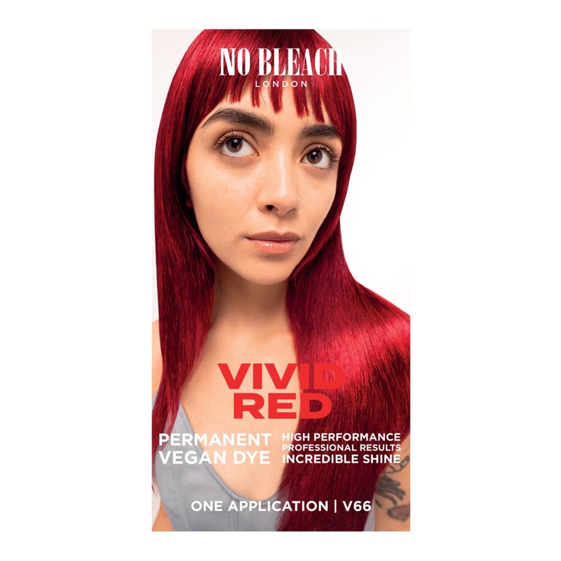 Vivid Red Permanent Hair Color Kit - High-Lift Fiery Red Dye