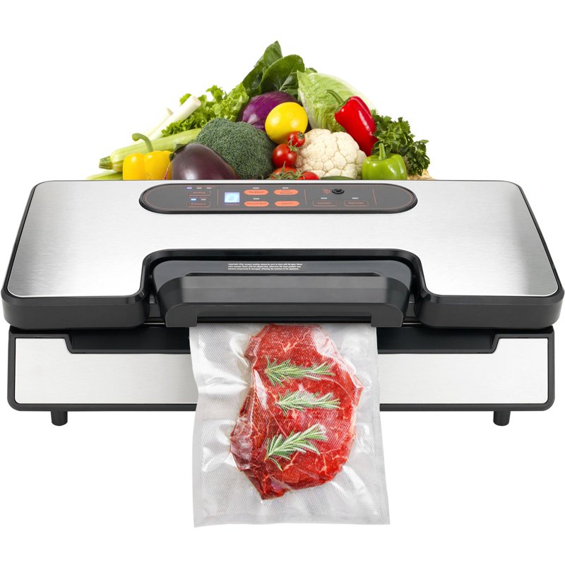 Vacuum Sealer Machine with Dual Pumps & Sealing Strips - 130W