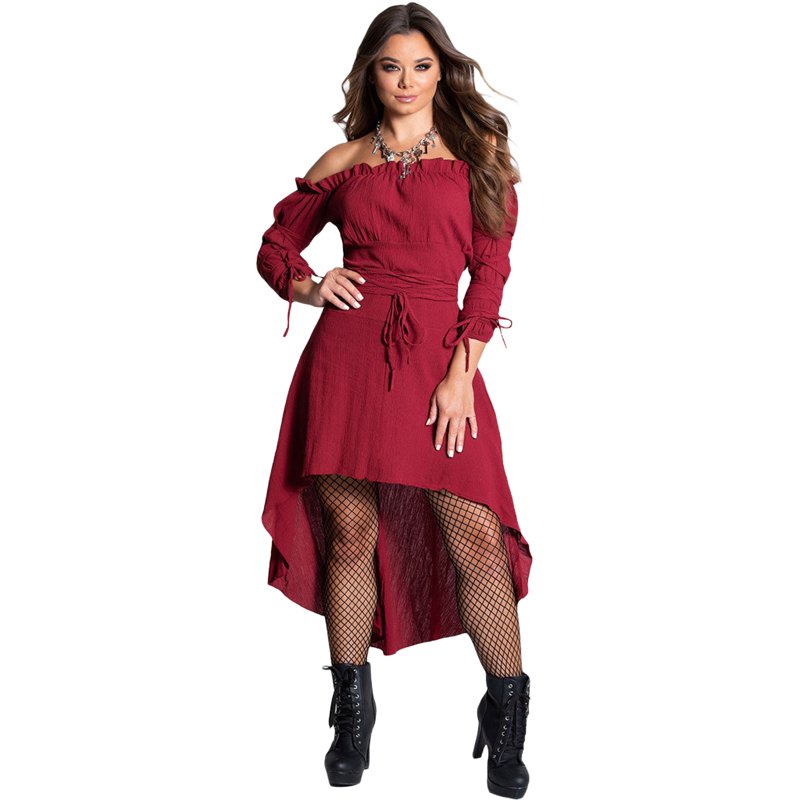 Gothic Vampire Costume Dress for Women Halloween Renaissance Cosplay