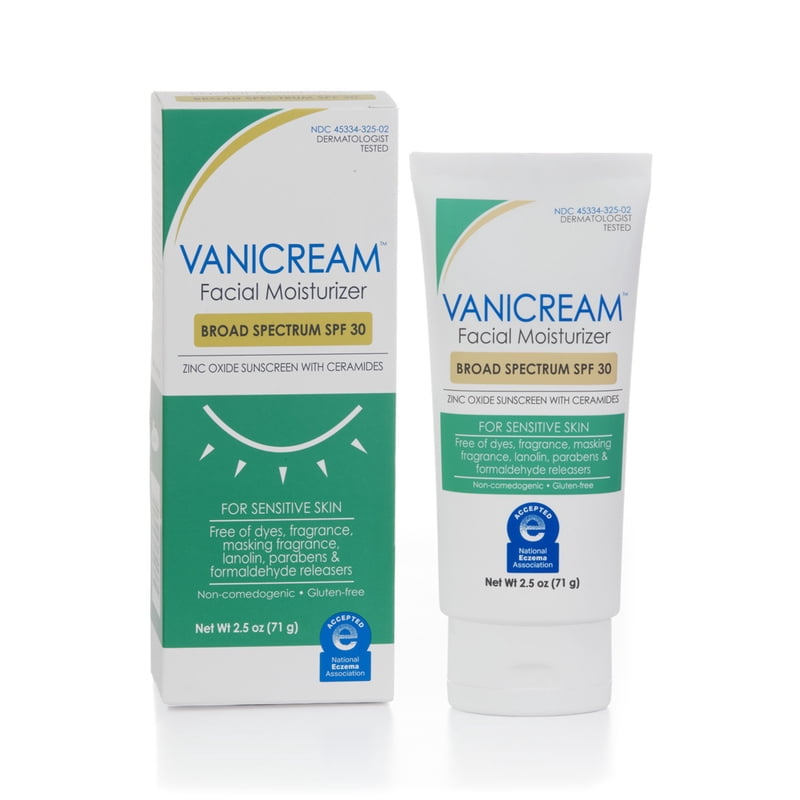 SPF 30 Facial Moisturizer with Ceramides for Sensitive Skin - 2.5 OZ