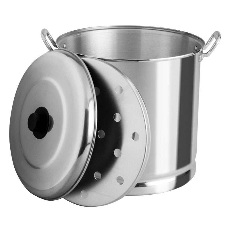 16 Quart Aluminum Steamer Pot with Removable Insert & Lid