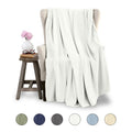 All-Season Microfleece Bed Blanket - King Size Lightweight Cozy Throw - White - Vellux