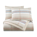 Queen Vellux Oslo Cotton Comforter Set - Taupe Down Alternative Bedding - Full/Queen