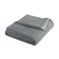 Queen Plush Texture Blanket - Ultra Soft Lightweight All-Season Throw - Grey - Charcoal Variation