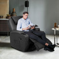 360° Swivel PU Leather Recliner Chair with Massage Function