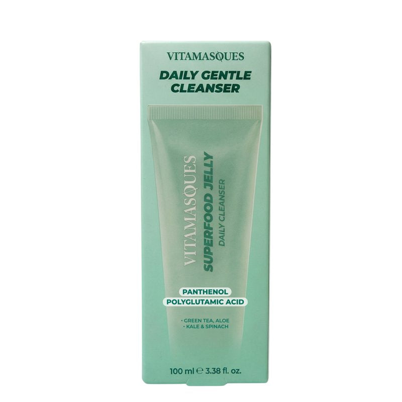 Superfood Jelly Daily Cleanser - Hydrating Face Wash with Green Tea & Kale
