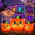 Halloween Inflatable Pumpkin Cat Yard Decoration with Lights - 6.2ft