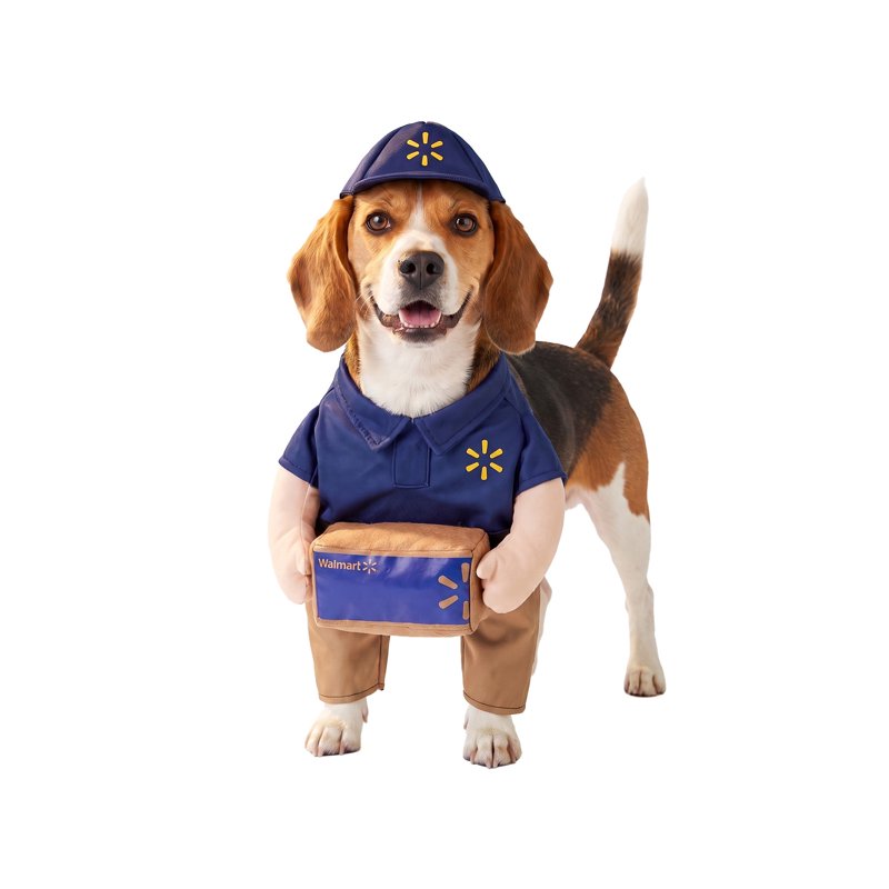 Medium Dog Halloween Costume Walmart Delivery Driver M - Vibrant Life