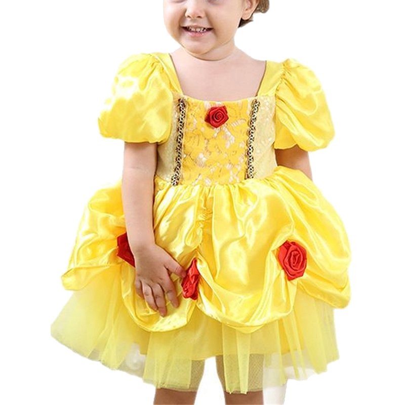 Infant Baby Girl Princess Dress - Yellow Toddler Ball Gown for Birthday & Halloween - Variation: Yellow Princess 12-18 Months