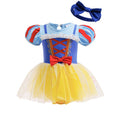 Princess Baby Romper Costume for 3-6 Months - Lace & Tulle Dress with Headband
