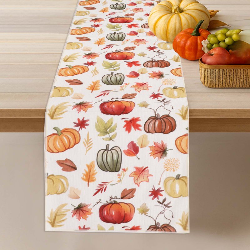 Autumn Leaves Table Runner 13x36 Inch for Kitchen Dining Fall Thanksgiving Decor