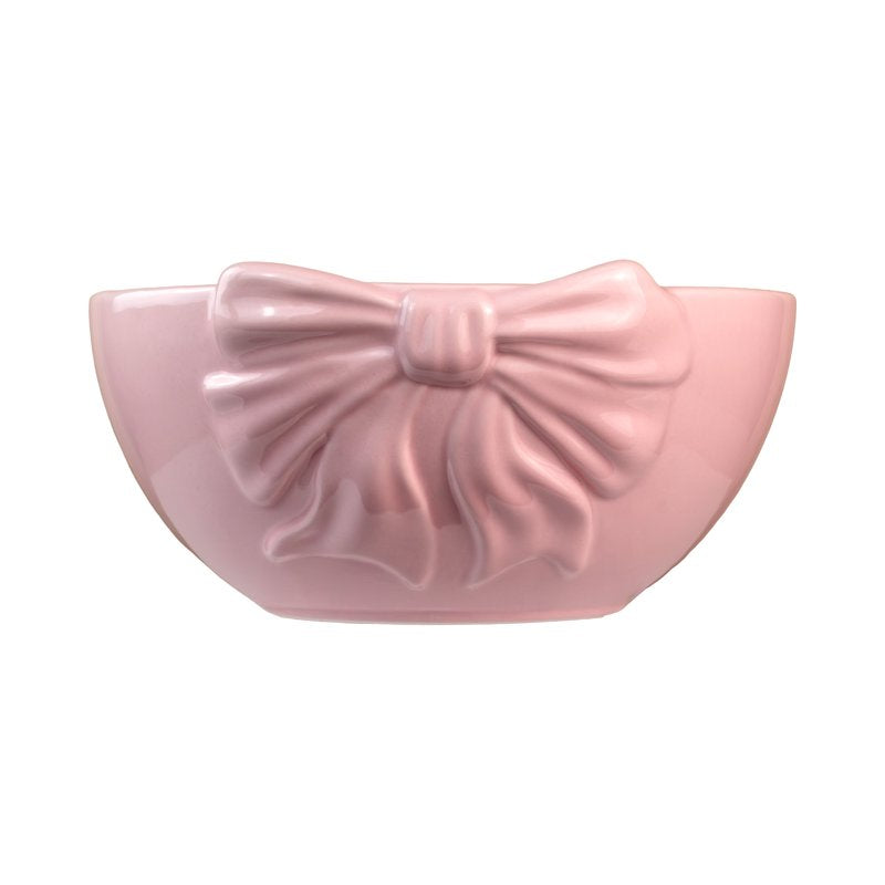 Pink Ceramic Bow Serving Bowl – Romantic Earthenware Design