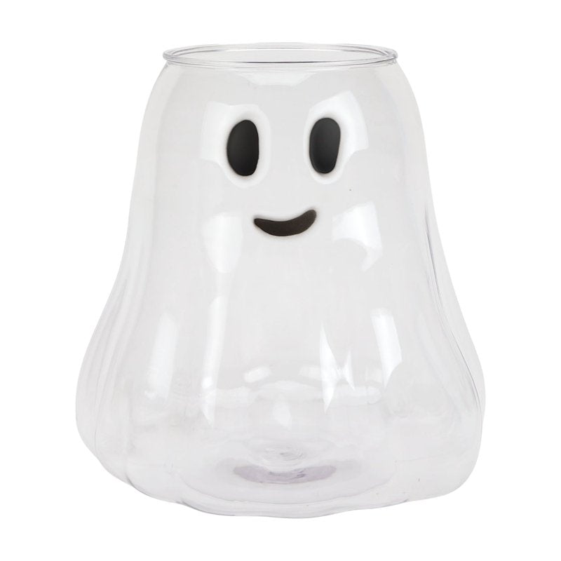 Halloween Iridescent Ghost Candy Bucket - 4.5 Qt Clear Acrylic Treat Holder