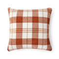 Harvest Plaid Decorative Pillow - 18x18 Inches Fall Home Decor, Reversible