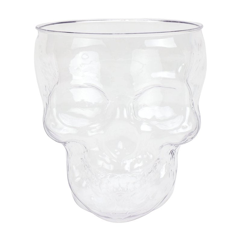 Halloween Skull Bowl - Clear Acrylic 4.5 Quart Serving & Decor