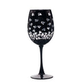 Halloween Two Tone Wine Glass with Ghosts Design