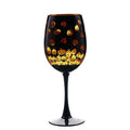 Halloween Two Tone Wine Glass - Pumpkin Design