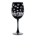 Halloween Two Tone Wine Glass - Skulls Design