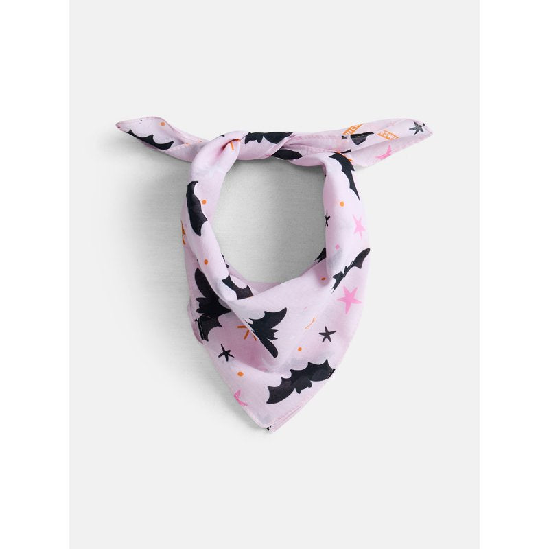 Halloween Women's Twinkle Bats Bandana - Pink, One Size, Versatile Accessory
