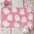 Halloween Door Mat - Ghost Design, Non Slip Entryway Rug 24x16 Inch - Variation of Ghost-E