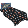 WWE Kids Twin Black 3-Piece Sheet Set with Championship Belt & Logo Print