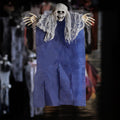 Blue Halloween Hanging Grim Reapers Skeleton Ghosts Outdoor Decoration 17x13 Inch with Suction Cups