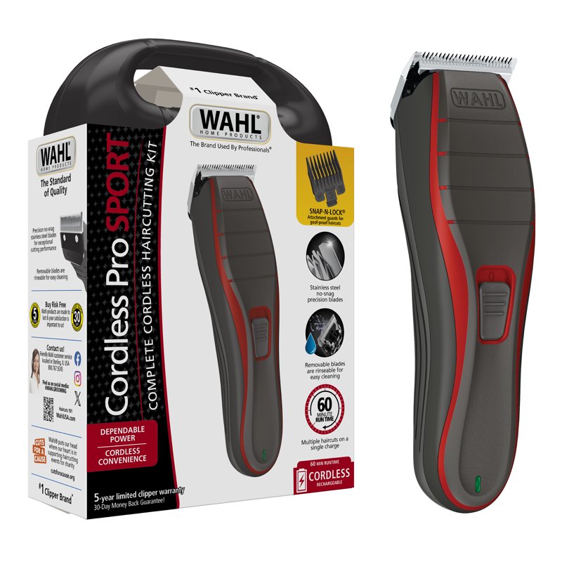 Cordless Hair Clipper for Men & Women - Rechargeable, Stainless Steel Blades
