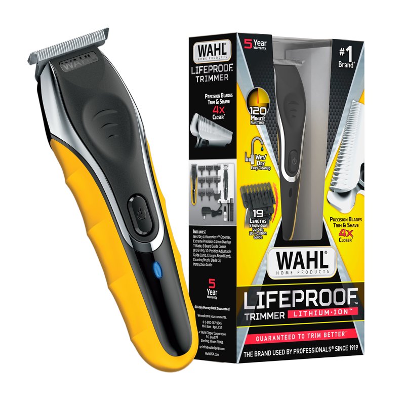 Rechargeable Wet/Dry Trimmer for Men - Lithium-Ion Technology
