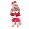 Walking Santa Pet Costume for 6-10 lbs - Dog Christmas Outfit with Hat & Boot Covers