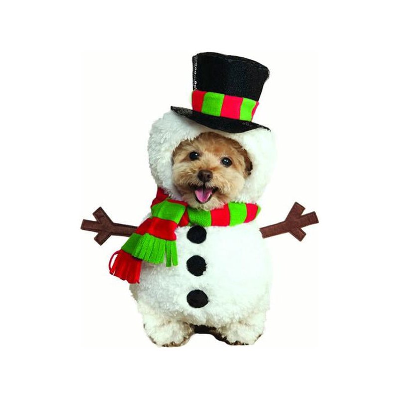 Snowman Pet Costume for Dogs and Cats - Large, 21-29 lbs, Holiday Dress-Up