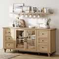 Farmhouse Sideboard - Elegant Oak Buffet Storage