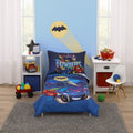 Warner Brothers Batwheels Toddler Bed Set with Bonus Tote Bag - Blue & Red