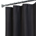 Water Repellent Fabric Shower Curtain Liner - Black, 70x72 inches, Weighted Hem - Zenna Home