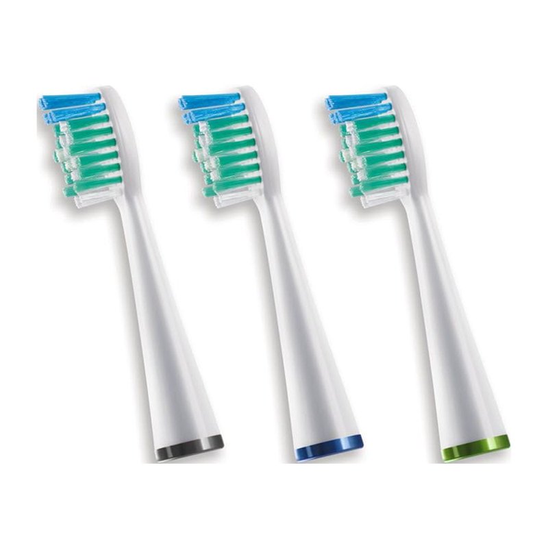 Compact Electric Toothbrush Replacement Heads, Soft Bristles - 3 Pack