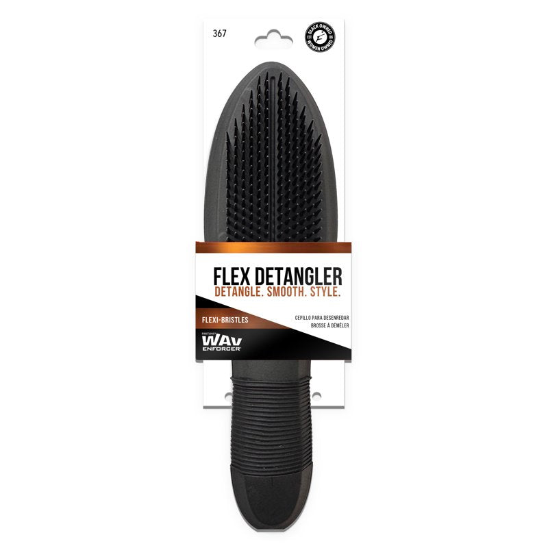 Flex Detangler Brush for Natural Hair and Beards - Ergonomic