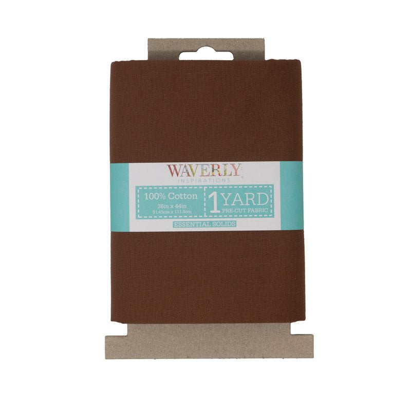 Brown Cotton Fabric 1 Yard for Quilting & Sewing - Solid Waverly Inspirations Variation of Single