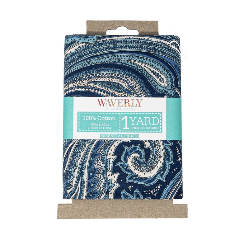 Cotton Quilt Fabric - Navy Paisley Print, 1 Yard - Variation of THIS listing