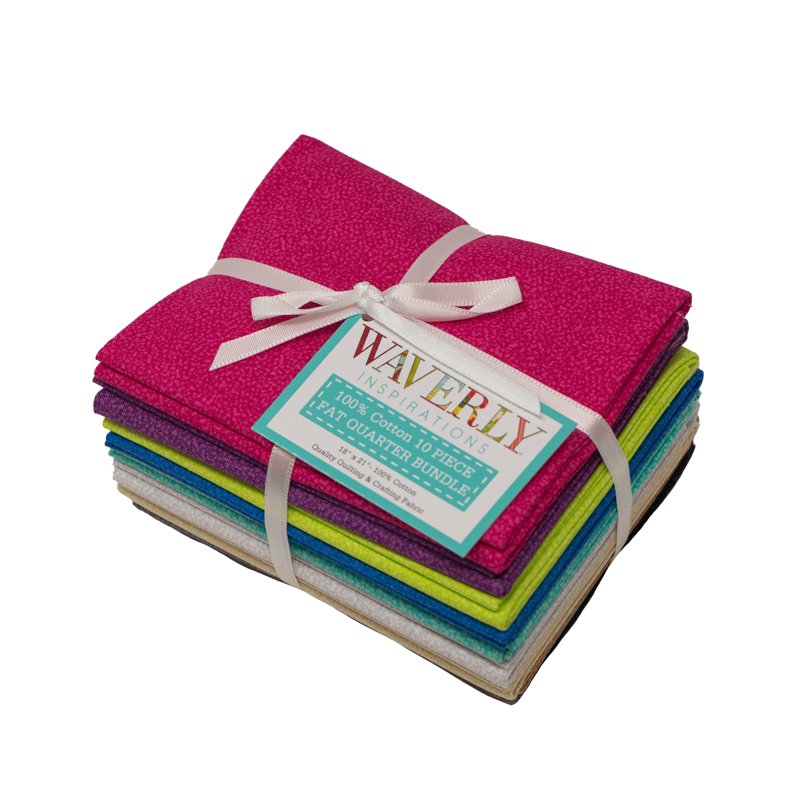 Precut Cotton Fabric Bundle for Quilting & Sewing 18x21 Inches - Multicolor, 10 Pieces