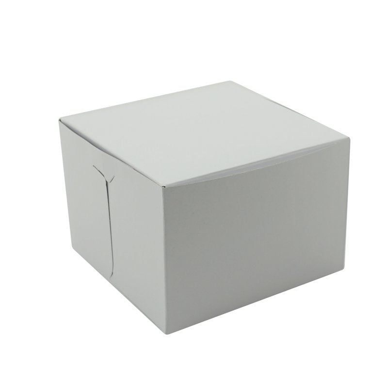 White Petite Cake Boxes with Windows - 5 Count, 5" x 5" x 3.5"