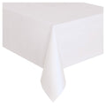 54 x 108 Inch White Rectangular Plastic Table Cover - Single